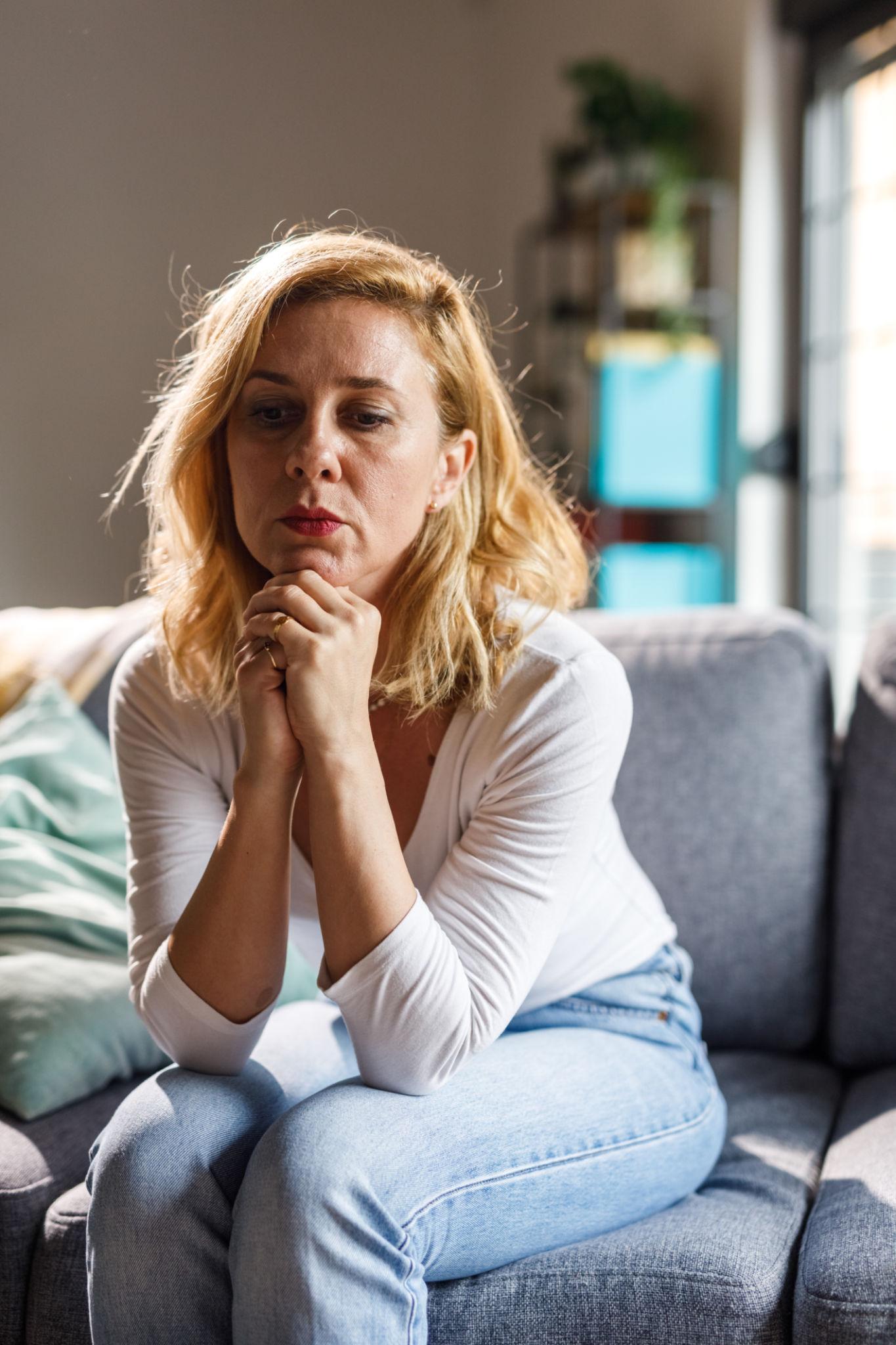 Woman Overwhelmed by Anxiety
