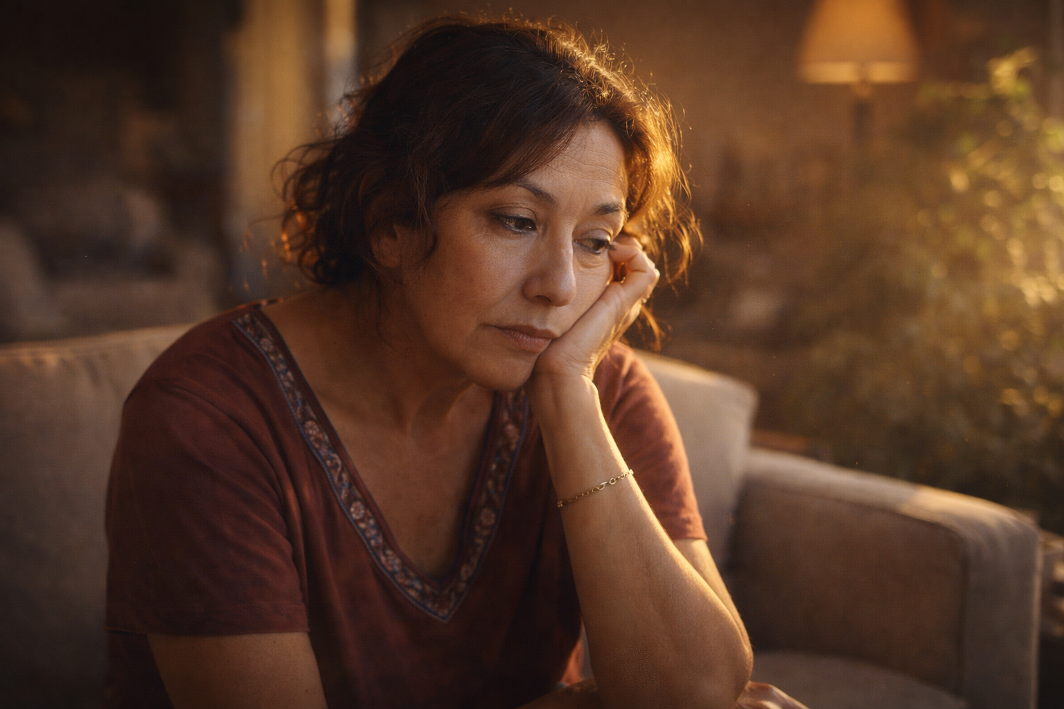 midlife woman reflecting on what needs to change