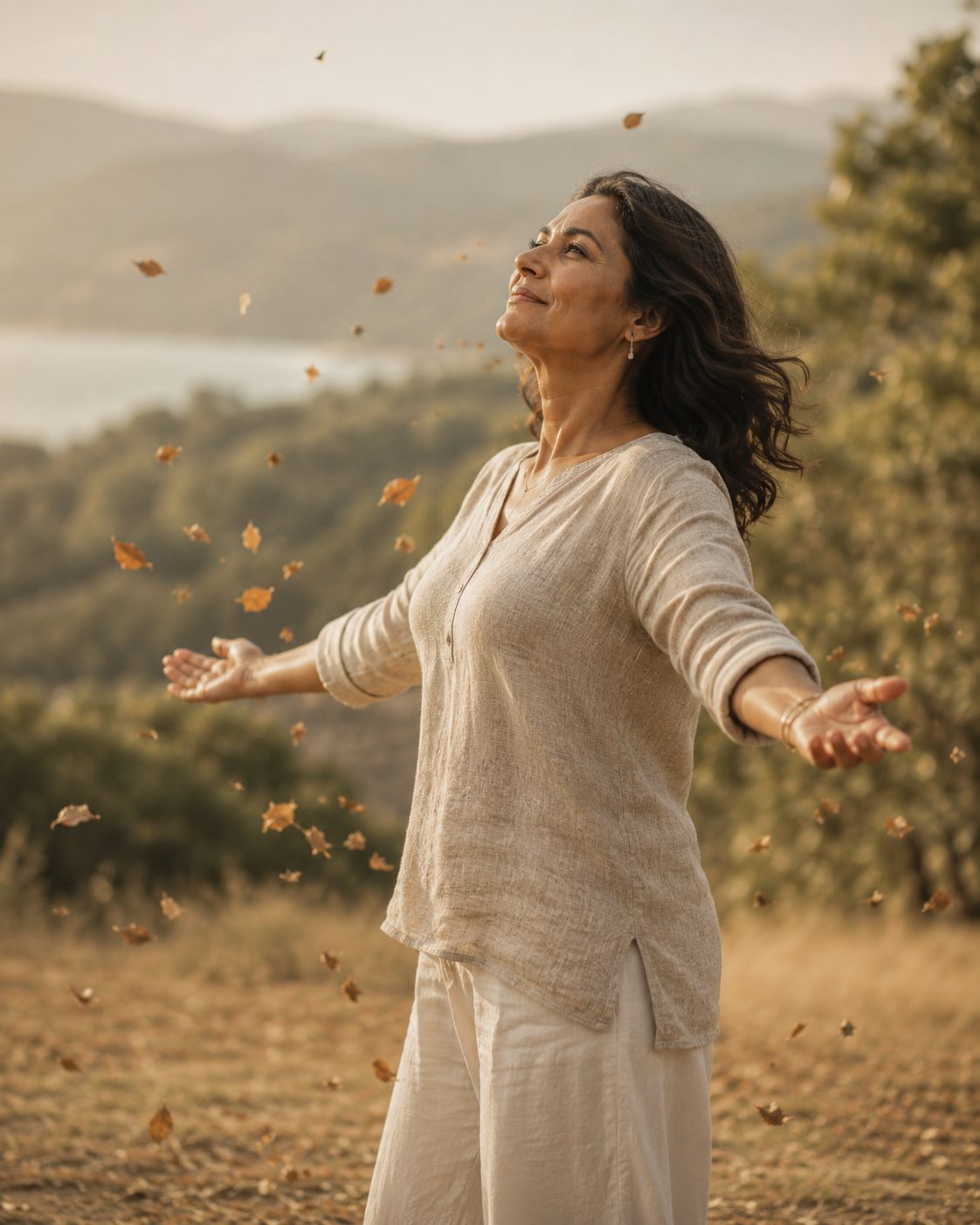 woman-surrounded-falling-leaves